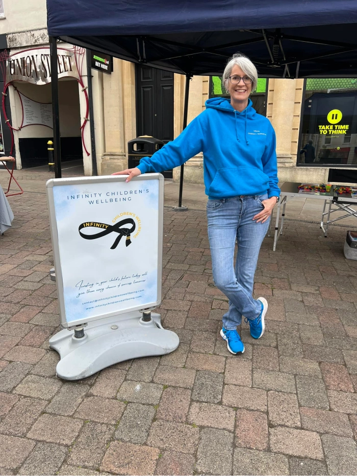 Natalie coaching an outdoor class